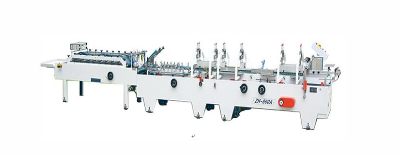 Plegadora encoladora automática LQ-ZH-800A / 880A / 1000A con máquina plegadora